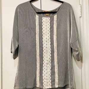 Black/White Anthropologie Top